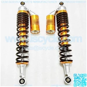 Universal 15 3/4" 400mm Motorcycle Air Shock Absorber Rear Suspension Fit for Yamaha Suzuki Kawasaki Dirt Gokart ATV Motorcycle Shock Absorber Rear Motorcycle Shock Absorber (Color : 400mm)