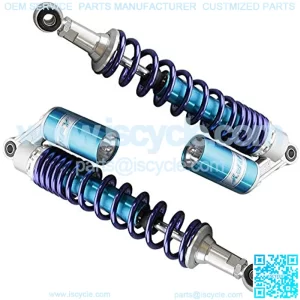 1 Pair 400MM Air Shock Absorber ATV Motorcycle Quad Suspension Shocks For Motorcycle, ATV, Quad, Dirt Bike, Go Kart, Blue