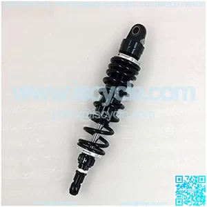 Suspension Shock 330mm Adjustable Air Shock Absorbers 7mm Spring Quad ATV Motorcycle Yellow+Chrome Black+Silver for Bike ??car (Color : Black)