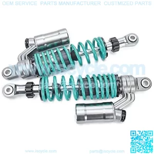 2pcs Rear Air Shock Absorbers Rear Suspension 280mm Universals Motorcycle Dirt Street Motor Bike ATV Quad Bumper Spring 6.5mm Blue Motorcycle Shock Absorber