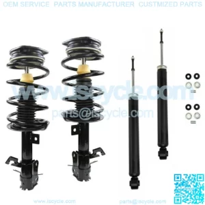 Full Set 2 Front Complete Struts W Springs + 2 Shocks Fit Nissan Sentra 1.8L