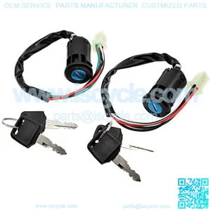 2pcs 4 Wire Universal Ignition Key Switch for Quad ATV 50cc 70cc 90cc 110cc 125cc Dirt Bike Scooter Pocket Bikes