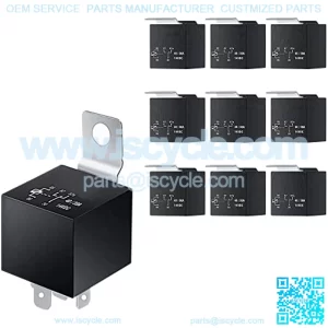 50043R Socket 10 Pack SPDT Bosch Style Electrical 12V 30/40 Amp 5-Pin RelaSwitch for Truck Marine Boat,2 Years Warranty