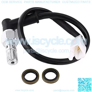 Hydraulic Brake Light Switch, Universal Motorcycle Rear Hydraulic Brake Pressure Light Switch 10x1.25mm 10x1mm for Motorcycle Scooter Moped Dirt Pit Bike ATV