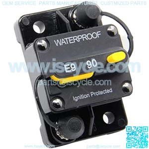 12V-48VDC 90 Amp Circuit Breaker, Marine Trolling Motors Boat ATV Manual Power Fuse Rest, Waterproof (90A)