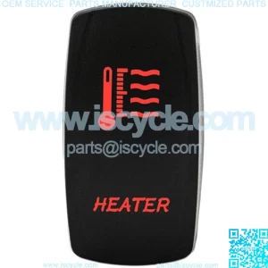 Bright Light Powersports - Laser Rocker Switch - HEATER - Universal On/Off - 12 Volt (red)