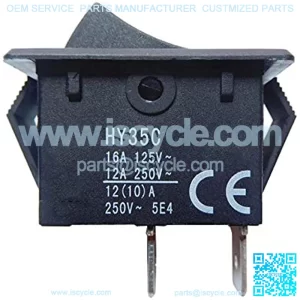 2Pcs KEDU HY35C 2Pins Push Button Switch AC 125/250V 16/12/10A ON OFF Rocker Switch Arc Push-Key Switches for Household Electrical Appliances and Equipment CE TUV