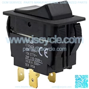 2Pcs KEDU HY60E 4Pins Push Button Switch ON OFF Electric Tool Rocker switch Push-Key Arc Switches for Household Equipment and Industrial Machinery Machine Tools AC 125/250V 20/16/8A CE Made in China
