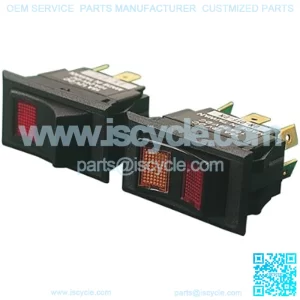 420251-1 Illuminating Rocker Switch, On/Off / Red Lens