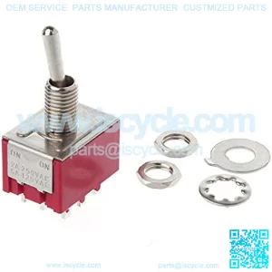 Mini 6mm MTS-302 Toggle Switch 9 Pin 2 Position ON/ON 5A/ 125VAC 2A/ 250VAC by Keaiduoa