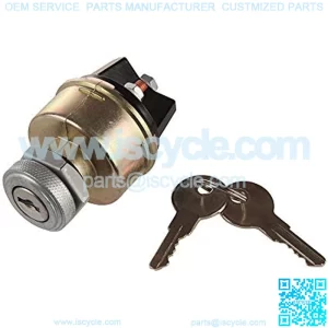 MDY 85936 G.1214 V.F.LS-15 Heavy Duty Ignition Start Switch with 4 Position 4 Terminal 2 Keys for Massey Ferguson Ford Jubilee Pollak Vermeer Tractor Trailer Caterpillar