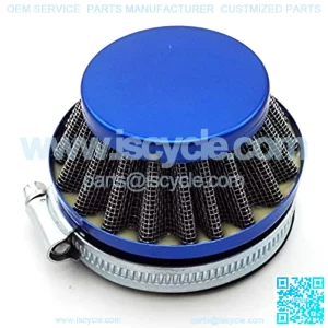 Racing Motorcycle 60mm Air Filter Cleaner For Gas Motorized Bicycle Push Mini Moto Pocket Bike ATV Quad 4 Wheeler Blue