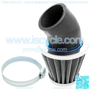 41mm 42mm 43mm 1.65inch Air Filter Cleaner 45 Degree Angled for 125cc-150cc 200cc 250cc Motorcycle ATV Quad Scooter Gokart Moped Chopper Pit Dirt Pocket Mini Super Bike GY6 PZ24 PZ30 CG 1.65in