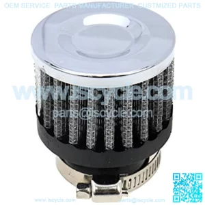Motorcycle Air Filter, 25mm Inlet Size, 18mm-25mm Hose Clamp, Cylindrical Intake Mesh Filter,8% coupon applied at checkout,with coupon