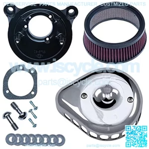 Cycle Mini Teardrop Stealth Air Cleaner Chrome 170-0441