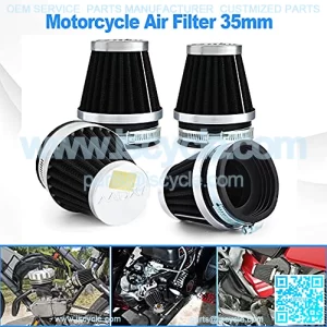 Motorcycle Air Filter 4pcs Universal Air Pod Filters for Honda Yamaha Suzuki Kawasaki ATV Scooter (35mm)??,6% coupon applied at checkout,with coupon