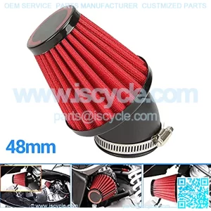Motorcycle Air Filter 48mm Filter Fit for Honda Rebel Kawasaki Yamaha Suzuki Harley 50cc 70cc 90cc 125cc Dirt Pit Bike Black,10% coupon applied at checkout,with coupon