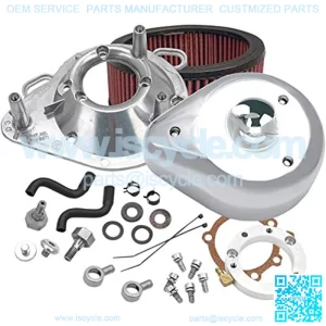 Cycle 170-0303B Teardrop Air Cleaner Kit - Chrome