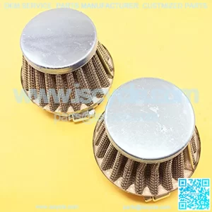2pcs 50mm Air Filter 125cc-250cc ATV Go Kart Moped Scooter Motorcycle Dirt Bike