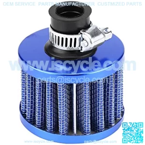13mm Universal Car Clamp-On Cold Intake Air Filter, High Flow Auto Air Intake Filter Round Tapered for Scooter Atv Dirt Pit Bike Motorcycle Crankcase Vent Cover Breather(Blue),5% coupon applied at checkout,with coupon