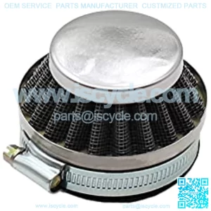 60mm Performance Motorcycle Air Filter for 2 stroke 39cc Water cooled Pocket Bike MTA4 Mini Bike 49 60 80cc Engine Motor Motorized Bicycle Parts?? Silver