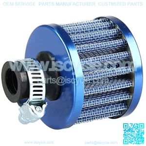 Universal 12mm Mini Blue Cone Cold Air Intake Filter Turbo Vent Breather Car