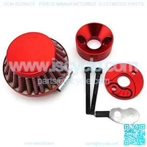 Red Carburetor Air Filter + Adapter Vstack For 23cc 33cc 43cc Big Foot Goped Blade Scooter 47cc 49cc Pocket Bike Mini Dirt ATV