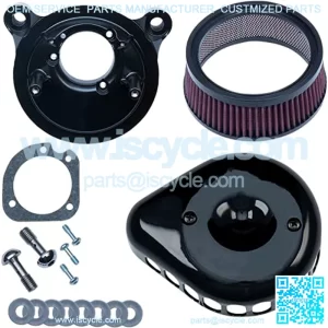 Cycle Mini Teardrop Stealth Air Cleaner Black 170-0442