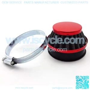 Red Racing 60mm Air Filter Cleaner For Gas Motorized Bicycle Push Mini Moto Pocket Bike ATV Quad 4 Wheeler Motorcycle