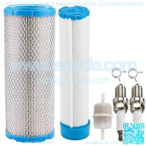 25 083 04-S 11013-7044 Air Filter with Pre Clenaer Fuel Filter Spark Plug for Kawasaki FX651V FX691V FX730V FX751V FX801V FX850V FX1000V 4 Cycle Enine