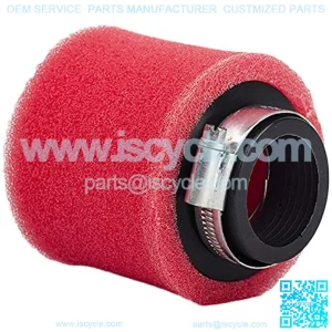 39mm Air Filter Cleaner for 50cc 110cc 125cc 150cc 200cc ATV Quad Dirt Bike 125cc Go Kart Dune Color Red