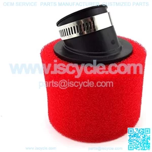 Red 38mm Bent Angled Foam Air Filter Pod For GY6 50cc Moped Scooter 110cc 125cc Dirt Pit Monkey Bike ATV Quad Motorcycle Motocross