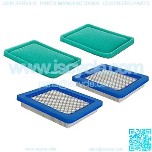 2 Pack Air Filter + Pre Filter, Compatible with 491588s 491588 399959, Replace Lawn Mower Flat OEM Air Cleaner Cartridge