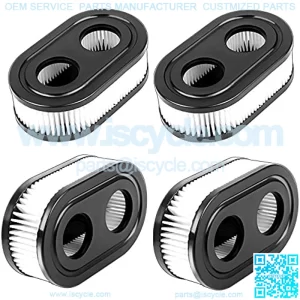 4 Pcs Air Filter 593260 798452 Lawn Mower, Air Cleaner Cartridge Filter Fit for 500EX 550E 550EX 575EX 625EX 675EXI 725EXI Series Engine 4247 5432 5432K 09P702 Lawnmower Air Cleaner Cartridge Filter