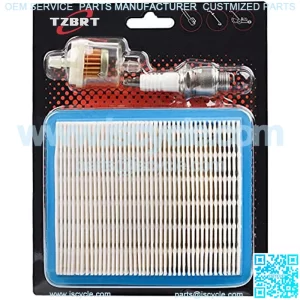 BS-491588S BS-491588 Air Filter + Pre Cleaner Spark Plug for MTD Troy-Bilt TB110 TB130 TB210 TB230 TB270ES TB280ES TB320 TB330 TB370 TB380ES TB449E TB466 TB566 TB672 TB866XP Push Lawn Mower Parts