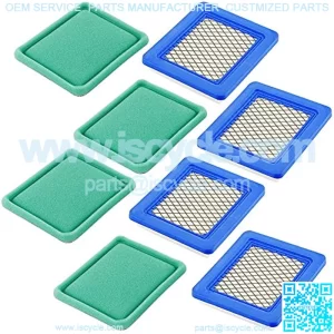 491588S Air Filter + Pre Filter for 399959 491588 493537 625e 675ex 725ex, Craftsman 33644, Toro 20332, Push Lawn Mower Tractor Air Cleaner (Pack of 4)