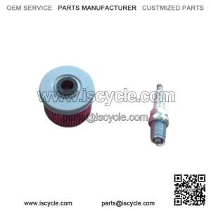 Honda Oil Filter Spark Plug Tune up TRX420 TRX 420 Fourtrax Rancher 07-13 (For: Honda)
