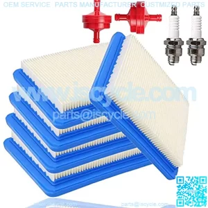 491588S Air Filter(5pcs)+Spark Plug(2pcs)+ Fuel Filter(2pcs) for 491588 493537 493537S, Toro 20332, Craftsman 33644, Pro Performance for Push Lawn Mower