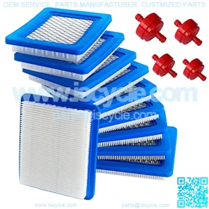 10 Pack 491588S Air Filter + 394358 Fuel Filter Compatible with 491588 4915885, Toro 20332, Craftsman 33644, Pro Performance for Push Lawn Mower