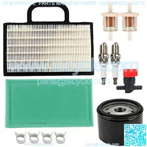 698754 273638 Air Filter with Oil Fuel Filter for BS 499486S 695667 273638S Intek Extended Life Series V-Twin 18-26 HP Lawn Mower Tractor
