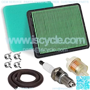GCV160 Air Filter Tune Up Kit for Honda GCV190 GC190 GC160 GX100 Engine HRC216 HRR216 HRR2169VKA HRX217 Lawn Mower, Replace GCV160 Spark Plug 17211-ZL8-023 Air Cleaner