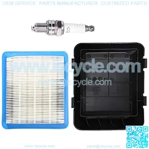 17211-ZL8-023 Air Filter With 17231-Z0L-050 Cleaner Cover Replacement for Honda GCV135 GCV160 GCV190 Engine HRB216 HRB217 HRR216 HRS216 HRT216 HRX217 Motor Pressure Washer Push Lawn Mower + Spark Plug