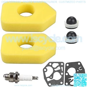 698369 Air Filter + 694394 Primer Bulb for BS 550 weedeater mower 4216 5088 5099 5086K 5088H 3.5-4.5 HP Classic Sprint Quattro Engine Replace for MTD 490-200-0011