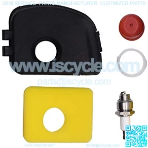 KB-660 Lawn Mower Air Filter Cover and air Filter and Primer for MTD Troybilt AYP BS 093J02, with Spark Plug