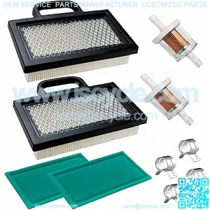 2 Pack MIU11286 GY20575 Air Filter with Fuel Filter, Compatible with L111 L118 L120 LA120 LA130 LA135 LA140 LA145 D130 D140 18-26 HP Intek V-Twin Lawn Mower Tractor