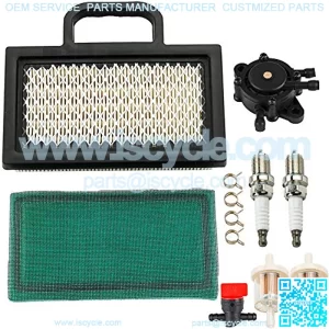 499476S Air Filter with 808656 Fuel Pump 691035 Fuel Filter for 499486 698754 691034 493629 Poulan 18HP - 26HP Lawn Mower Tractor Snow Blower