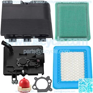 795259 Air Cleaner Primer Base with 692298 Cover 491588S Air Filter Compatible with BS MTD Troy Bilt Lawn Mower