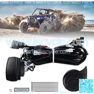 Loud UTV Horn Kit, RZR Horn Kit with Rocker Switch 12V for Polaris RZR Ranger,Ranger PRO XP, Can Am, Up to 2021, UTV Accessories