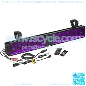 BRT36RGB ATV UTV Sound Bar System - 36 Inches Wide, IPX5 Rated Weatherproof, Bluetooth Audio, Amplified, 4 inch Speakers, 1 Inch Tweeters, USB Port, RGB Multicolor Illumination