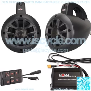 Noam NUTV4 - Marine Bluetooth Rzr Canam Atv Golf Cart Utv Speakers Stereo System (For: John Deere Gator CS)